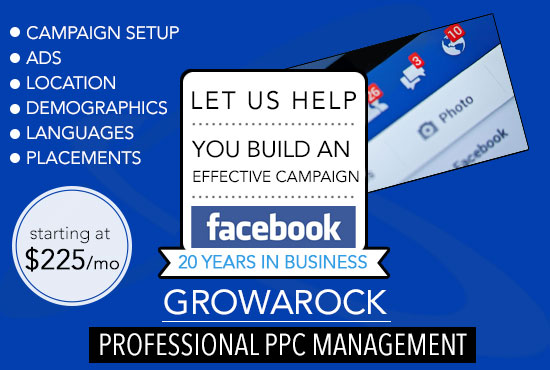 Facebook Ads PPC Marketing, Optimization & Management